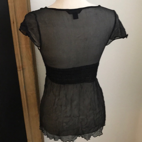 Express Sheer Black Blouse - Picture 5 of 5